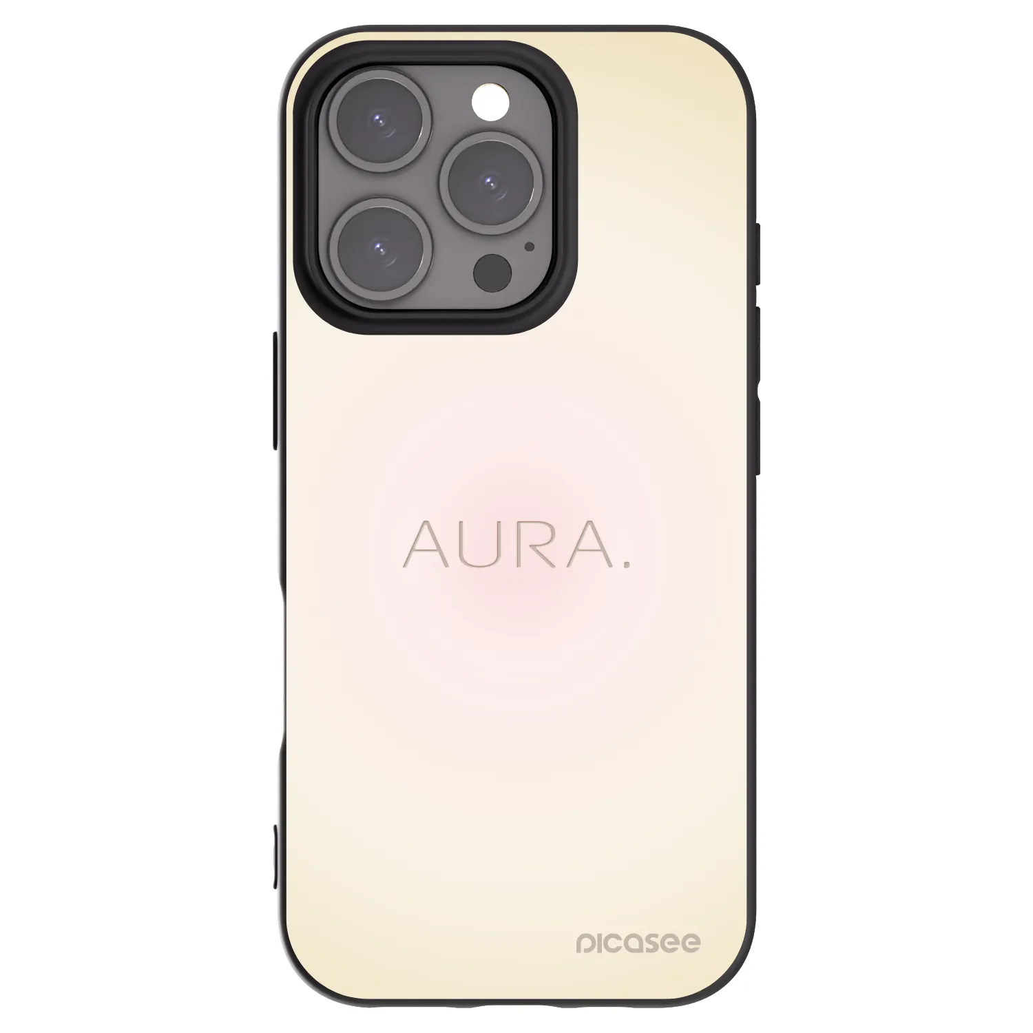 Picasee silikonowe czarne etui na Apple iPhone 16 Pro - Aura