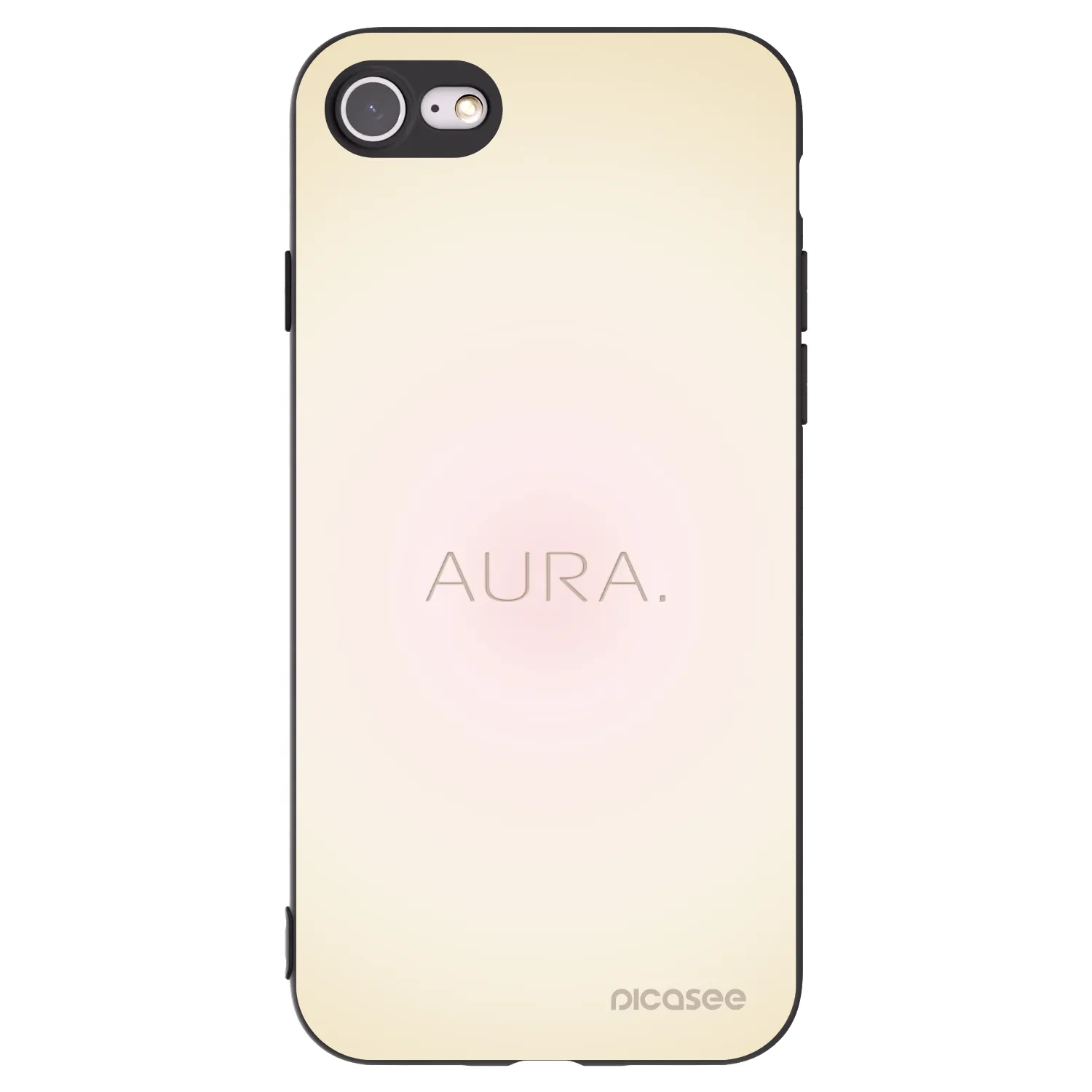 Picasee silikonowe czarne etui na Apple iPhone 8 - Aura