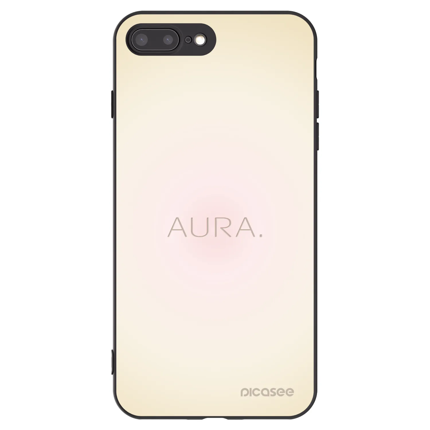 Picasee silikonowe czarne etui na Apple iPhone 8 Plus - Aura