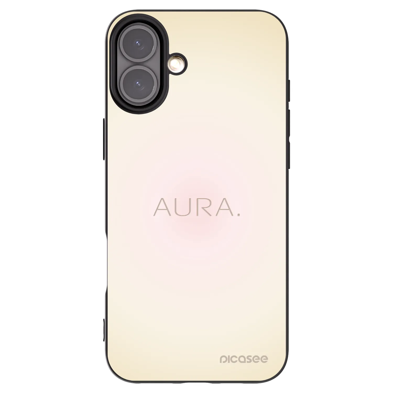 Picasee silikonowe czarne etui na Apple iPhone 16 Plus - Aura