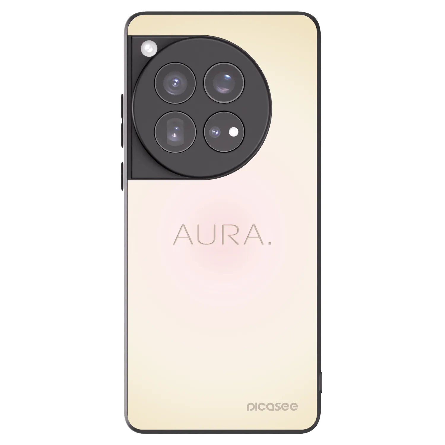 Picasee silikonowe czarne etui na OnePlus 12 5G - Aura