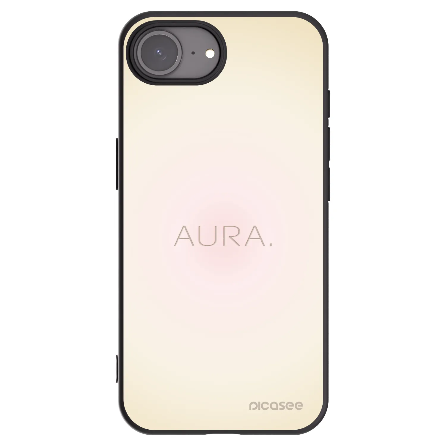 Picasee silikonowe czarne etui na Apple iPhone 16e - Aura