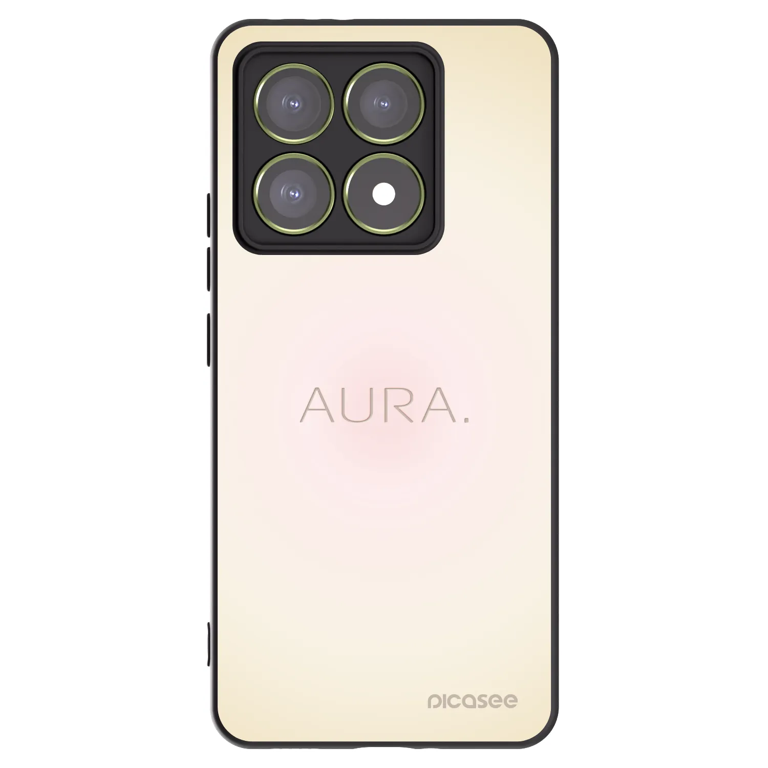 Picasee silikonowe czarne etui na Xiaomi 14T - Aura