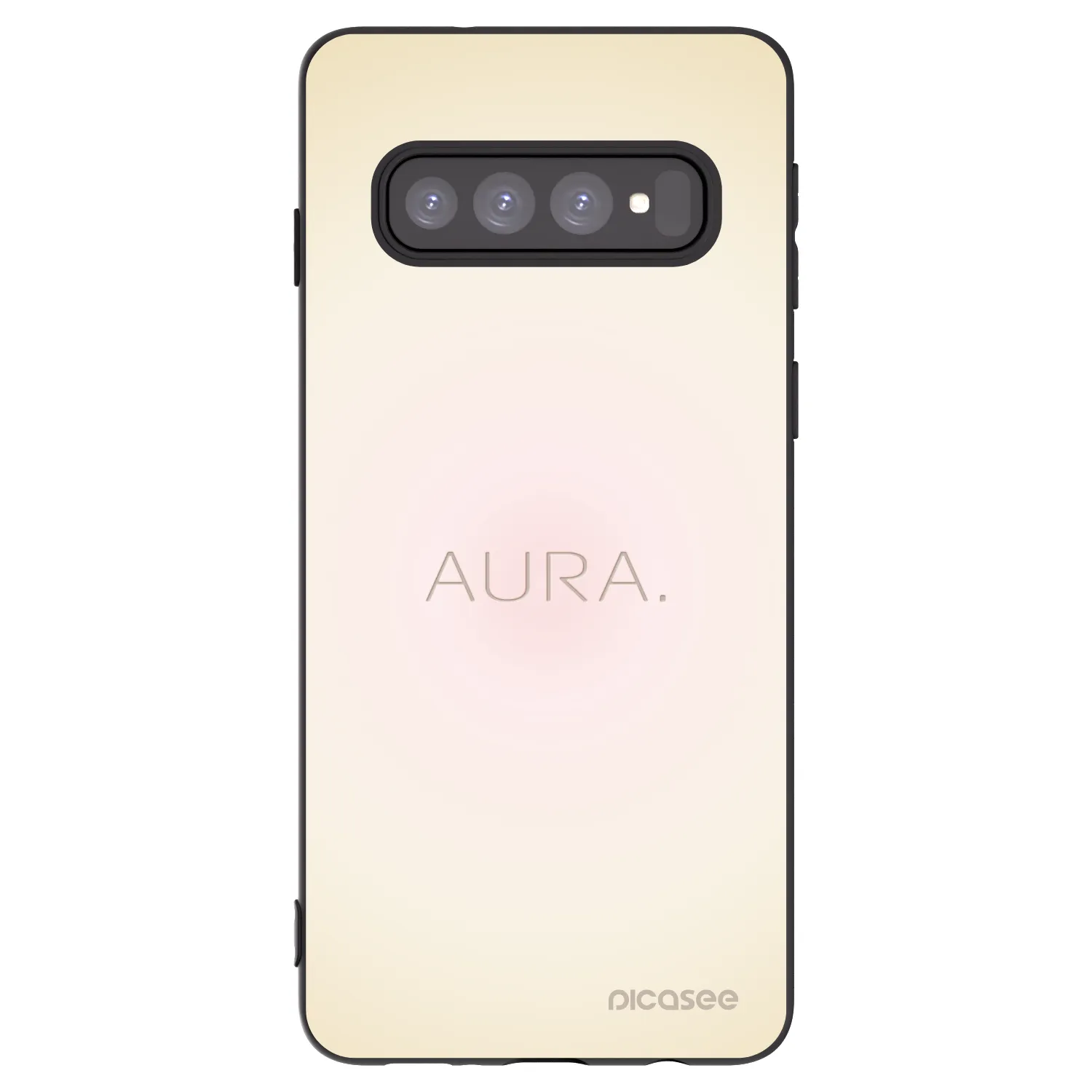 Picasee silikonowe czarne etui na Samsung Galaxy S10 G973 - Aura