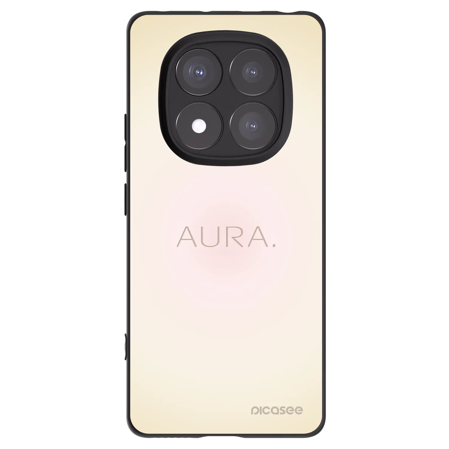 Picasee silikonowe czarne etui na Xiaomi Redmi Note 14 Pro 5G - Aura