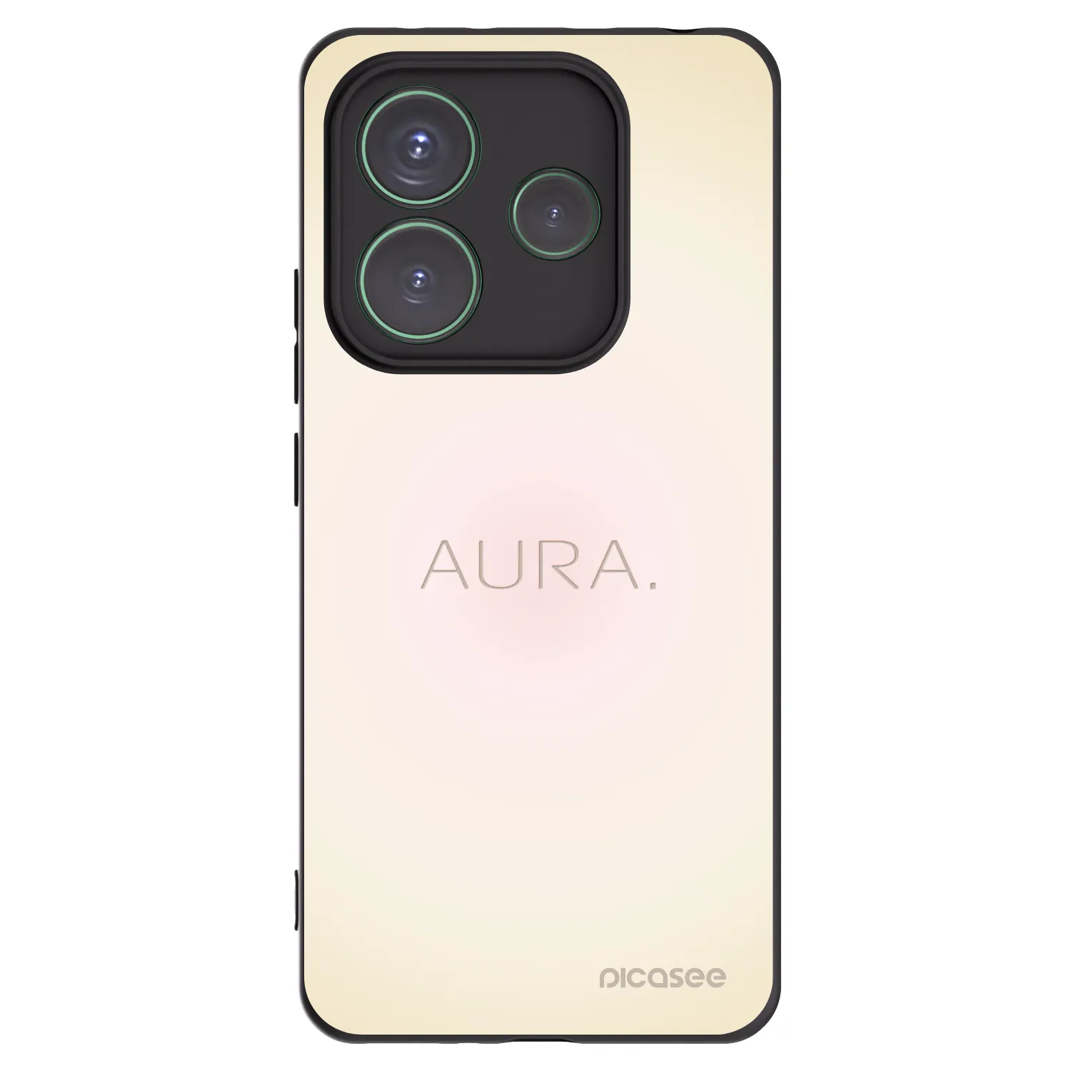 Picasee silikonowe czarne etui na Xiaomi Redmi Note 14 5G - Aura