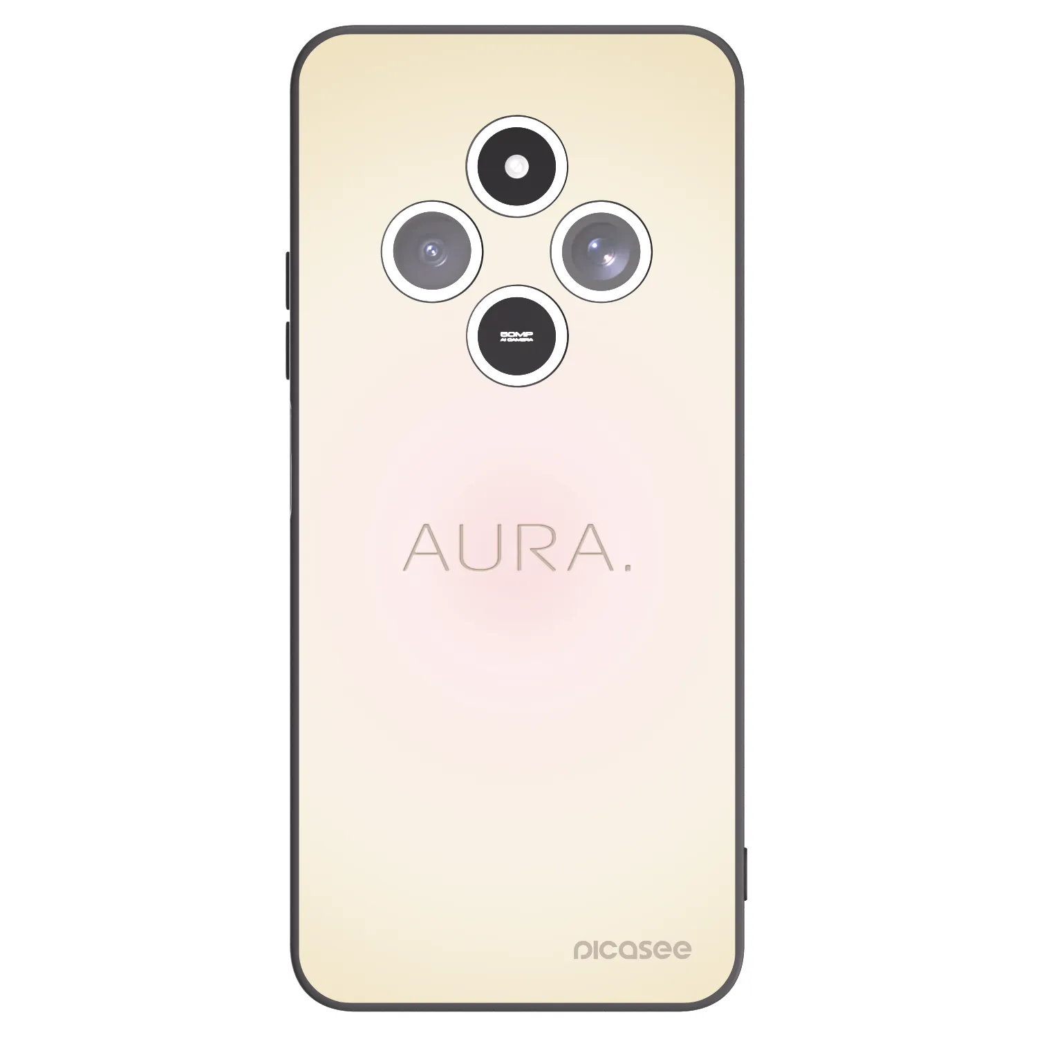Picasee silikonowe czarne etui na Xiaomi Redmi 14C - Aura