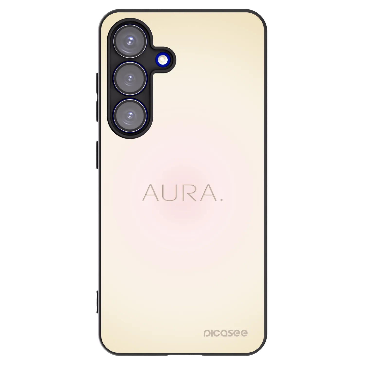 Picasee silikonowe czarne etui na Samsung Galaxy S25 5G - Aura