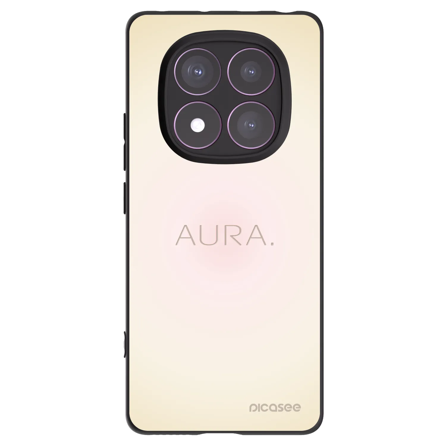 Picasee silikonowe czarne etui na Xiaomi Redmi Note 14 Pro 4G - Aura