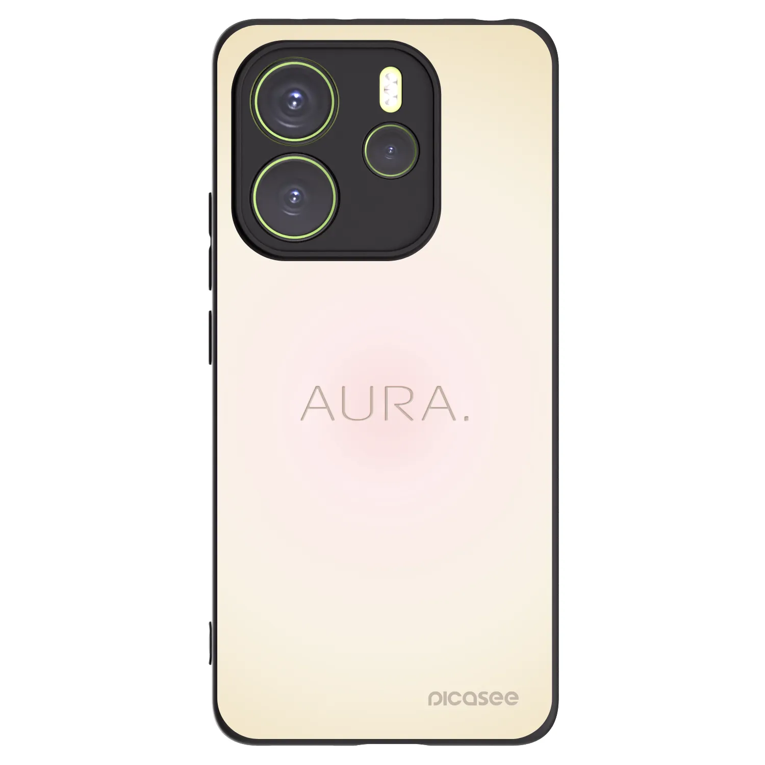 Picasee silikonowe czarne etui na Xiaomi Redmi Note 14 4G - Aura