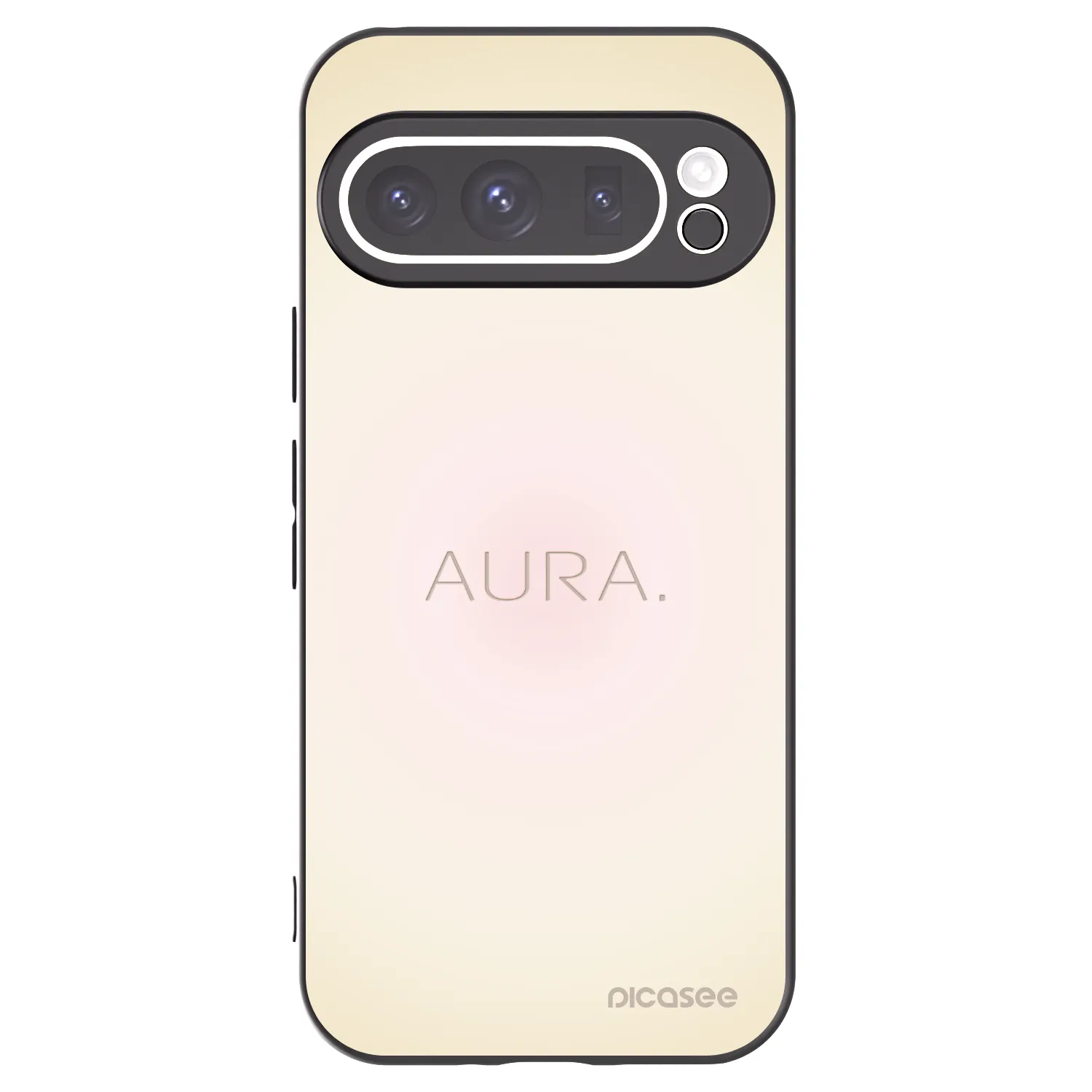 Picasee silikonowe czarne etui na Google Pixel 9 Pro - Aura