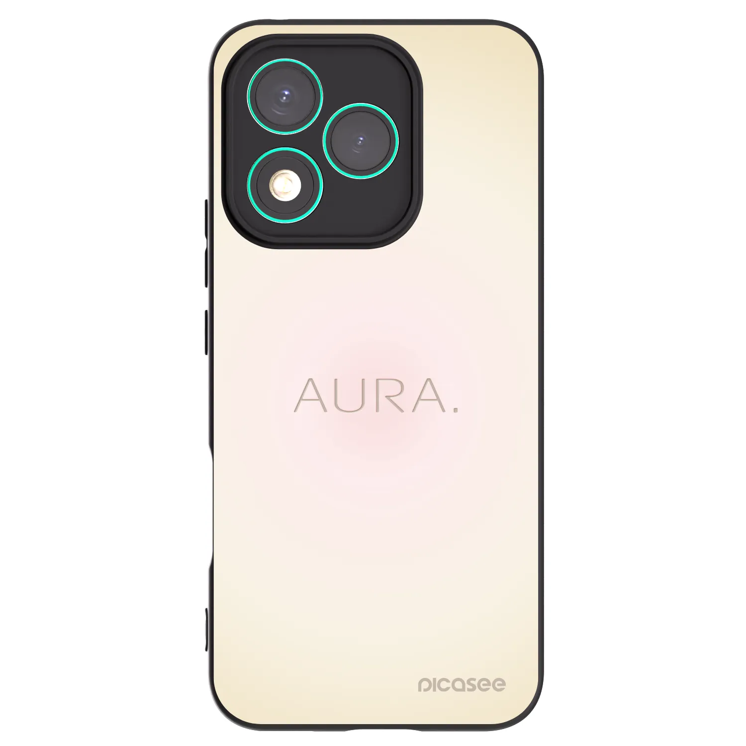 Picasee silikonowe czarne etui na Honor 400 Lite 5G - Aura