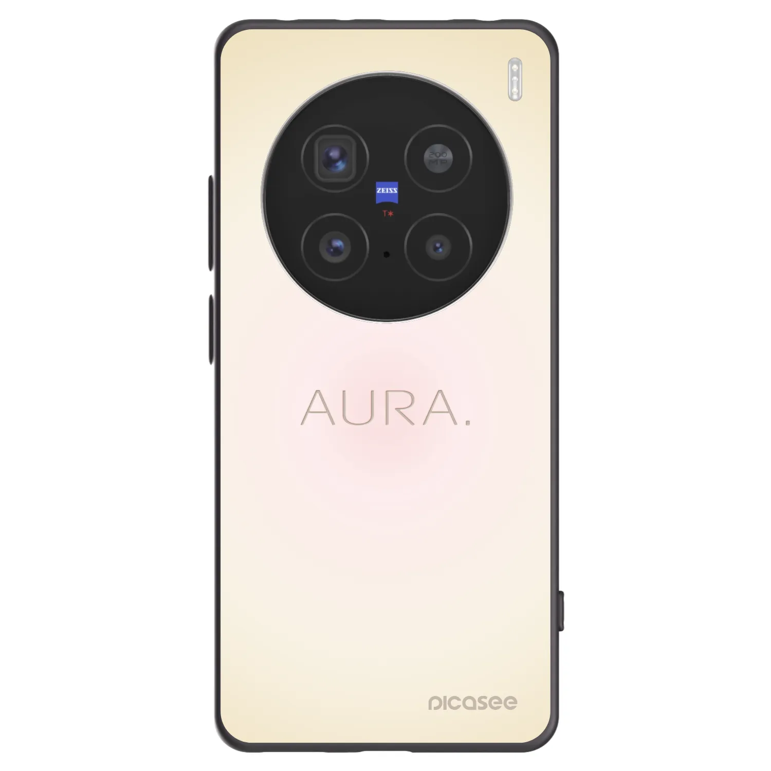 Picasee silikonowe czarne etui na Vivo X200 Pro - Aura