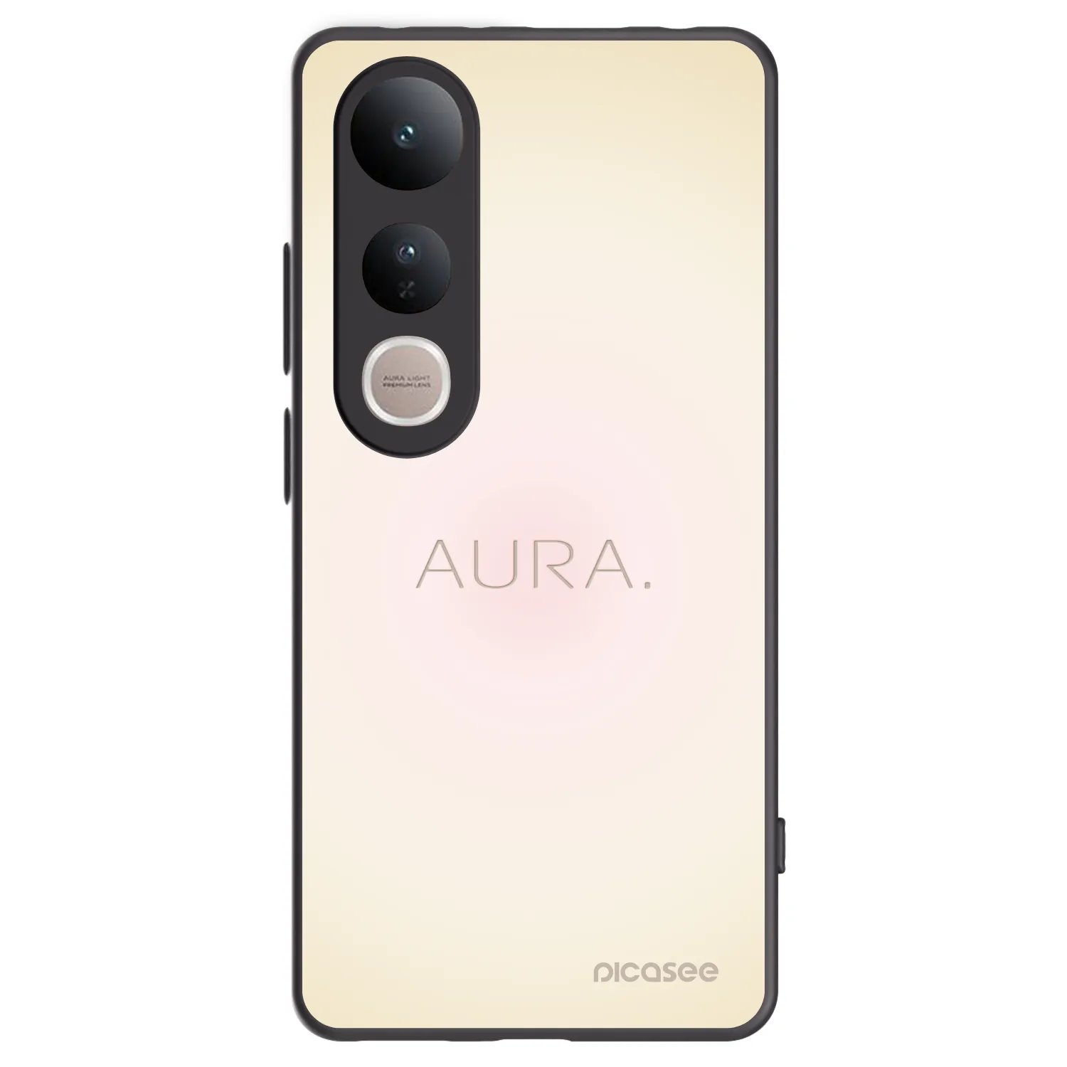 Picasee silikonowe czarne etui na Vivo V50 Lite 5G - Aura