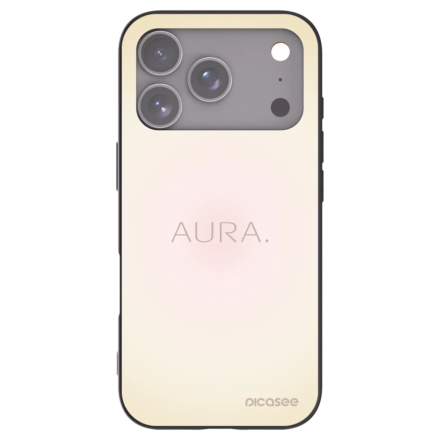 Picasee silikonowe czarne etui na Apple iPhone 17 Pro - Aura