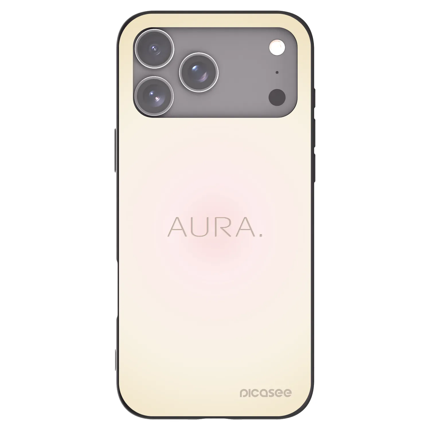 Picasee silikonowe czarne etui na Apple iPhone 17 Pro Max - Aura