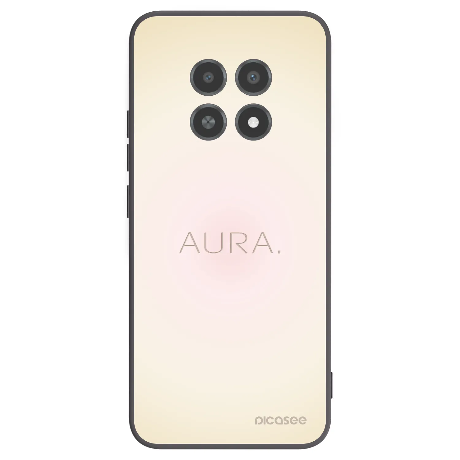 Picasee silikonowe czarne etui na Realme 12X - Aura
