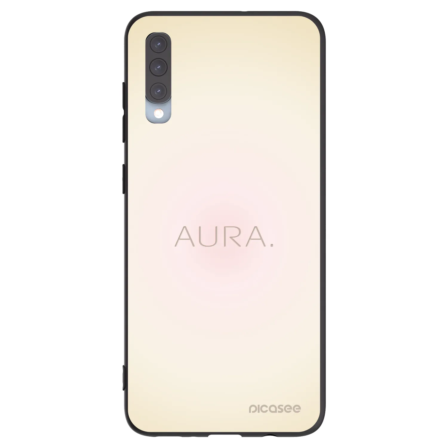 Picasee silikonowe czarne etui na Samsung Galaxy A70 A705F - Aura
