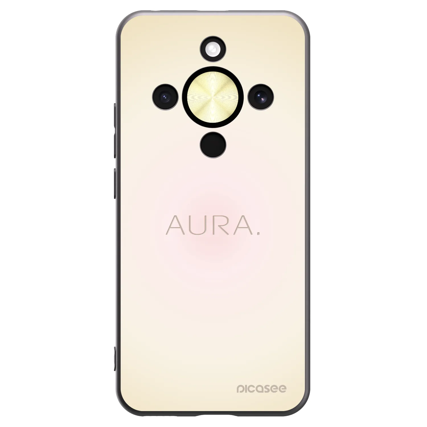 Picasee silikonowe czarne etui na Honor Magic8 Lite 5G - Aura