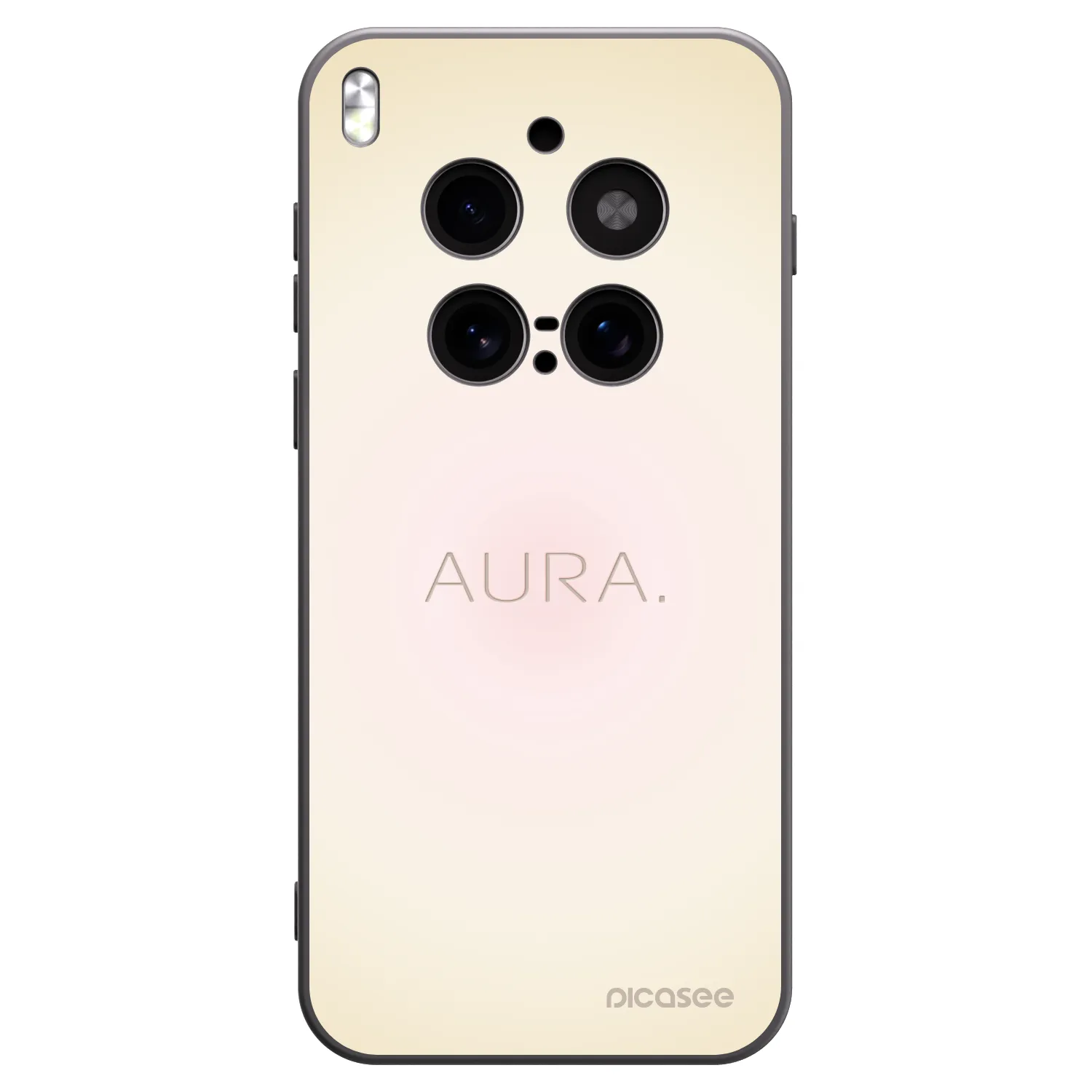 Picasee silikonowe czarne etui na Vivo X300 Pro - Aura