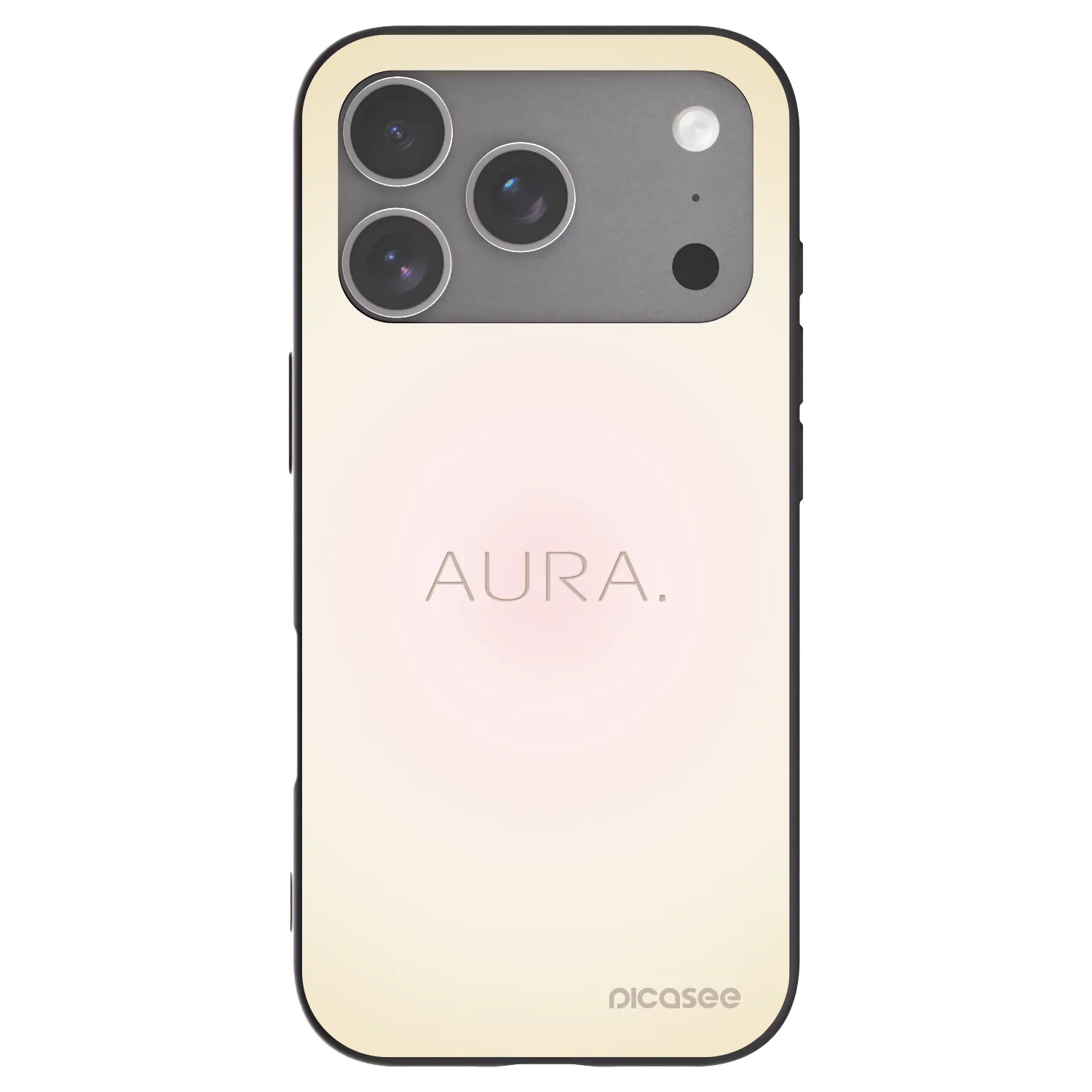 Picasee silikonowe czarne etui na Apple iPhone 18 Pro - Aura