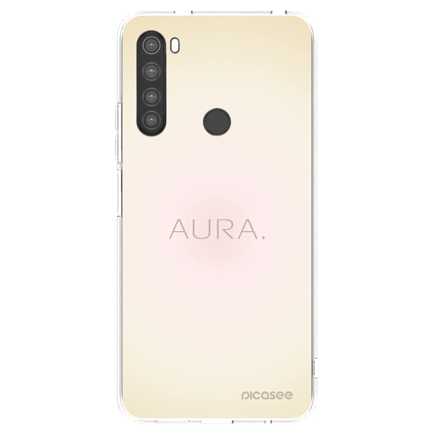 Picasee silikonowe przeźroczyste etui na Xiaomi Redmi Note 8 - Aura