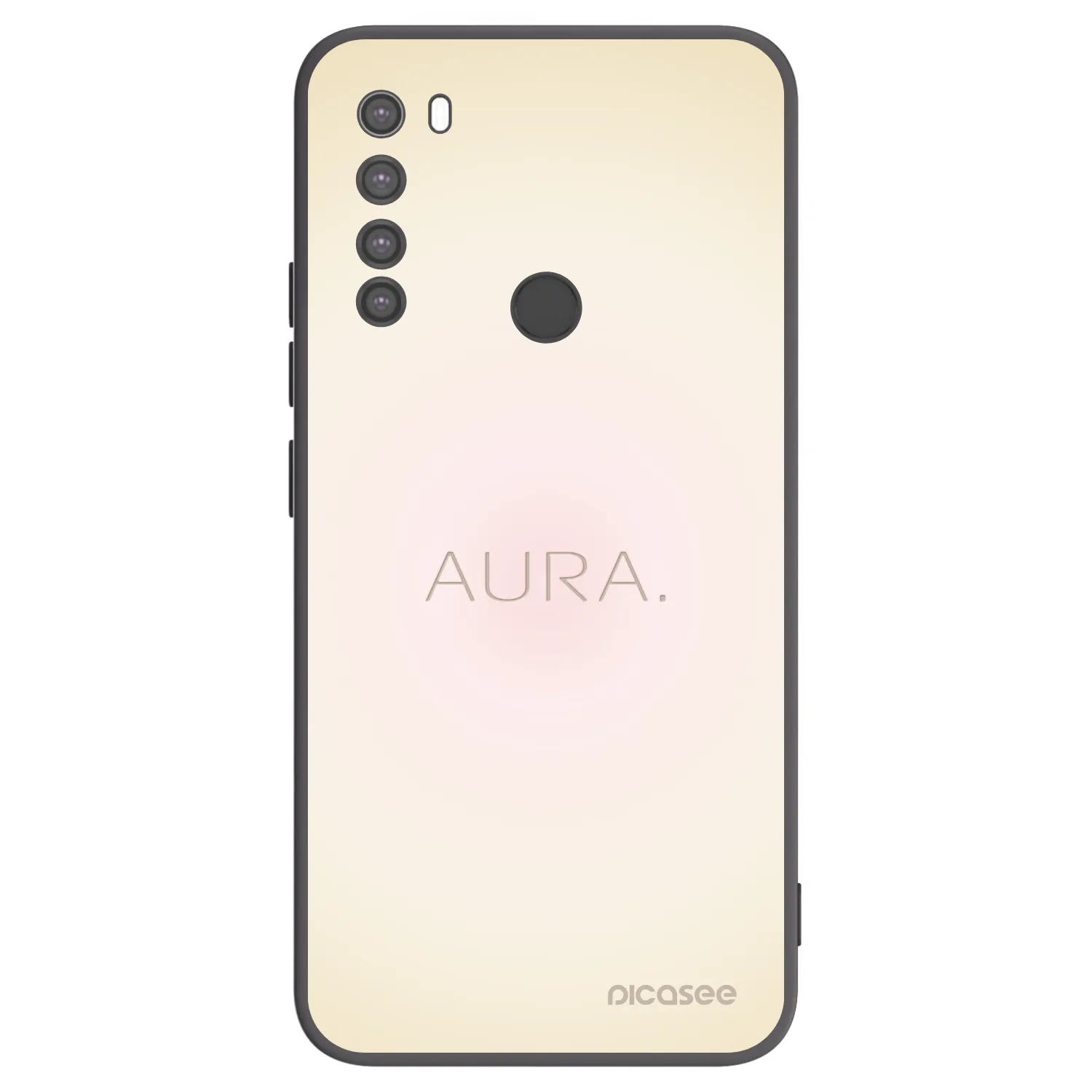 Picasee silikonowe czarne etui na Xiaomi Redmi Note 8 - Aura