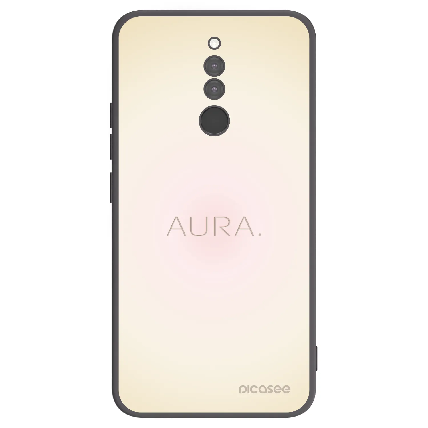 Picasee silikonowe czarne etui na Xiaomi Redmi 8 - Aura