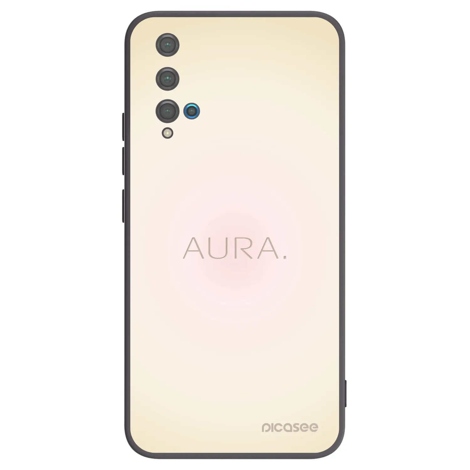 Picasee silikonowe czarne etui na Huawei Nova 5T - Aura