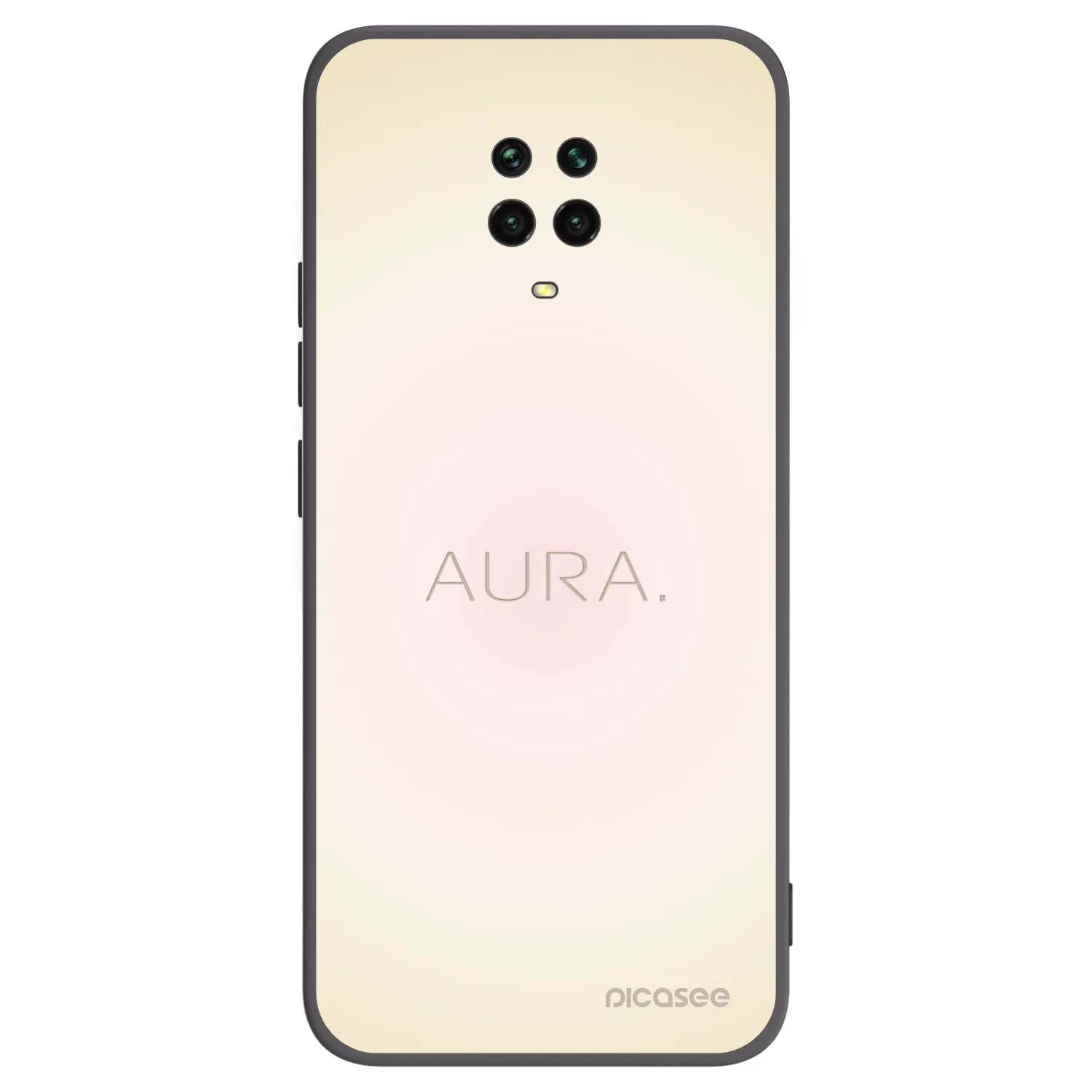 Picasee silikonowe czarne etui na Xiaomi Redmi Note 9 Pro - Aura