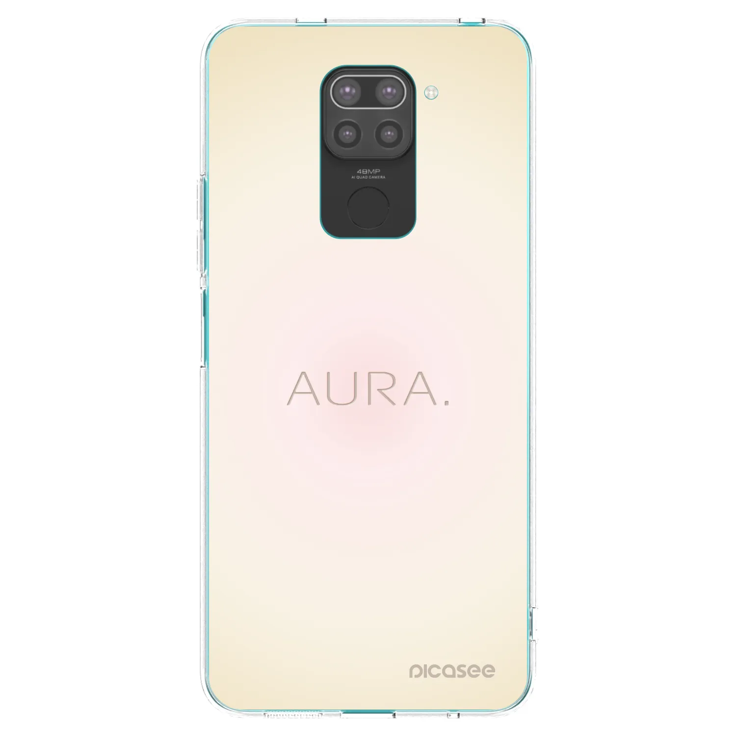 Picasee silikonowe czarne etui na Xiaomi Redmi Note 9 - Aura
