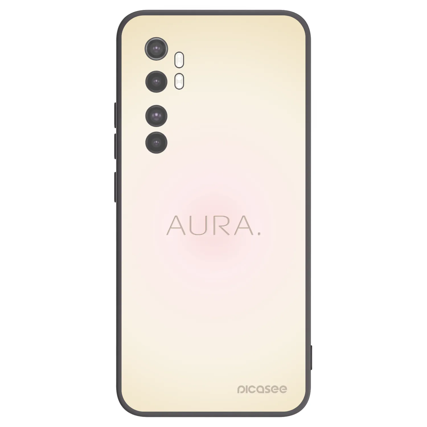 Picasee silikonowe czarne etui na Xiaomi Mi Note 10 Lite - Aura