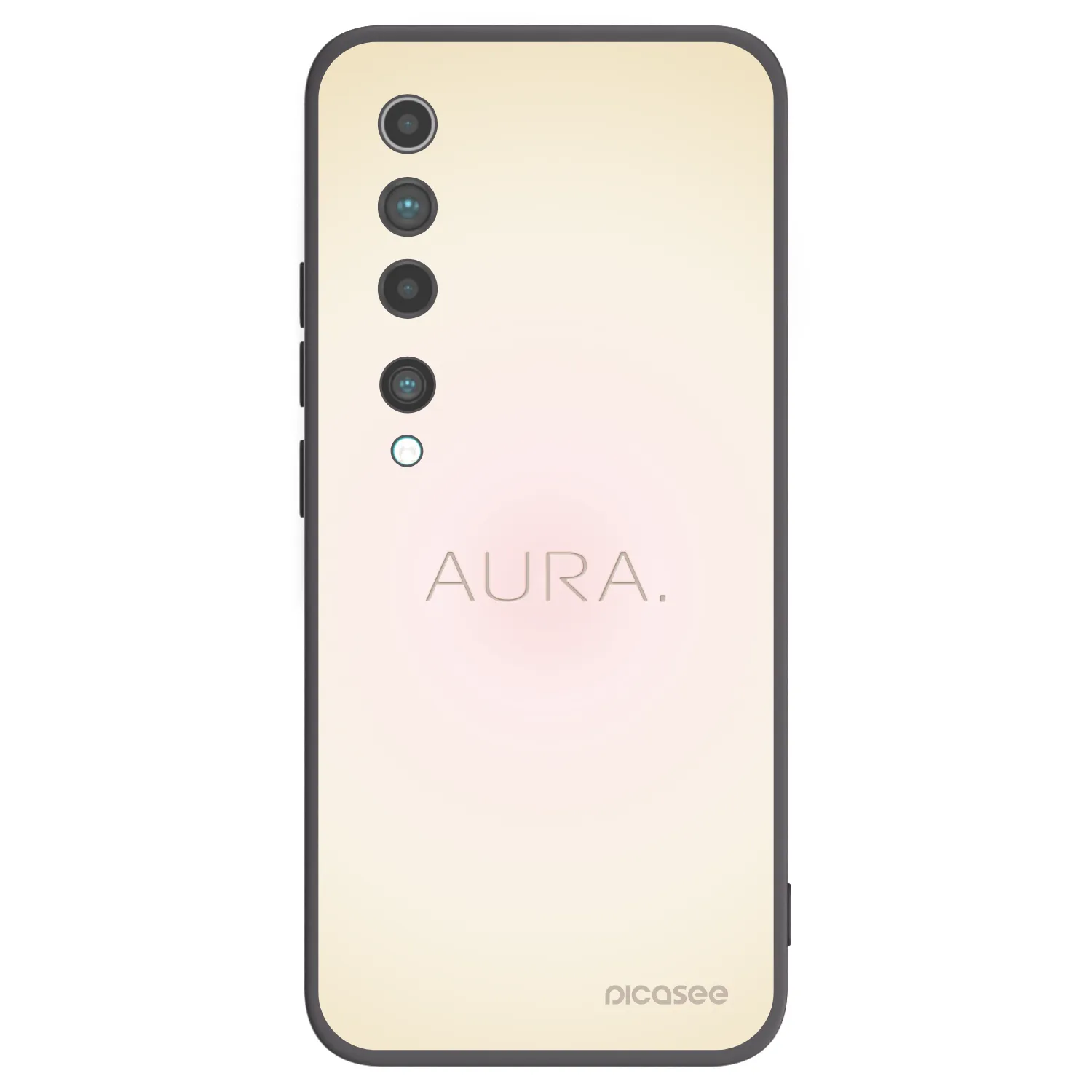 Picasee silikonowe czarne etui na Xiaomi Mi 10 - Aura