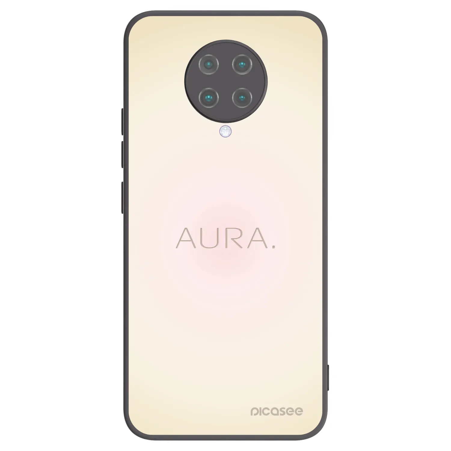 Picasee silikonowe czarne etui na Xiaomi Poco F2 Pro - Aura