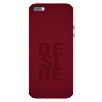 Picasee silikonowe przeźroczyste etui na Apple iPhone 5/5S/SE - Desire