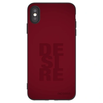 Picasee silikonowe czarne etui na Apple iPhone XS Max - Desire