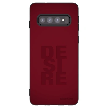 Picasee silikonowe czarne etui na Samsung Galaxy S10 G973 - Desire