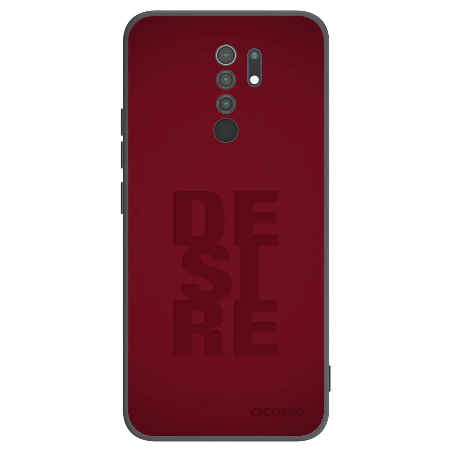 Picasee silikonowe czarne etui na Xiaomi Redmi 9 - Desire