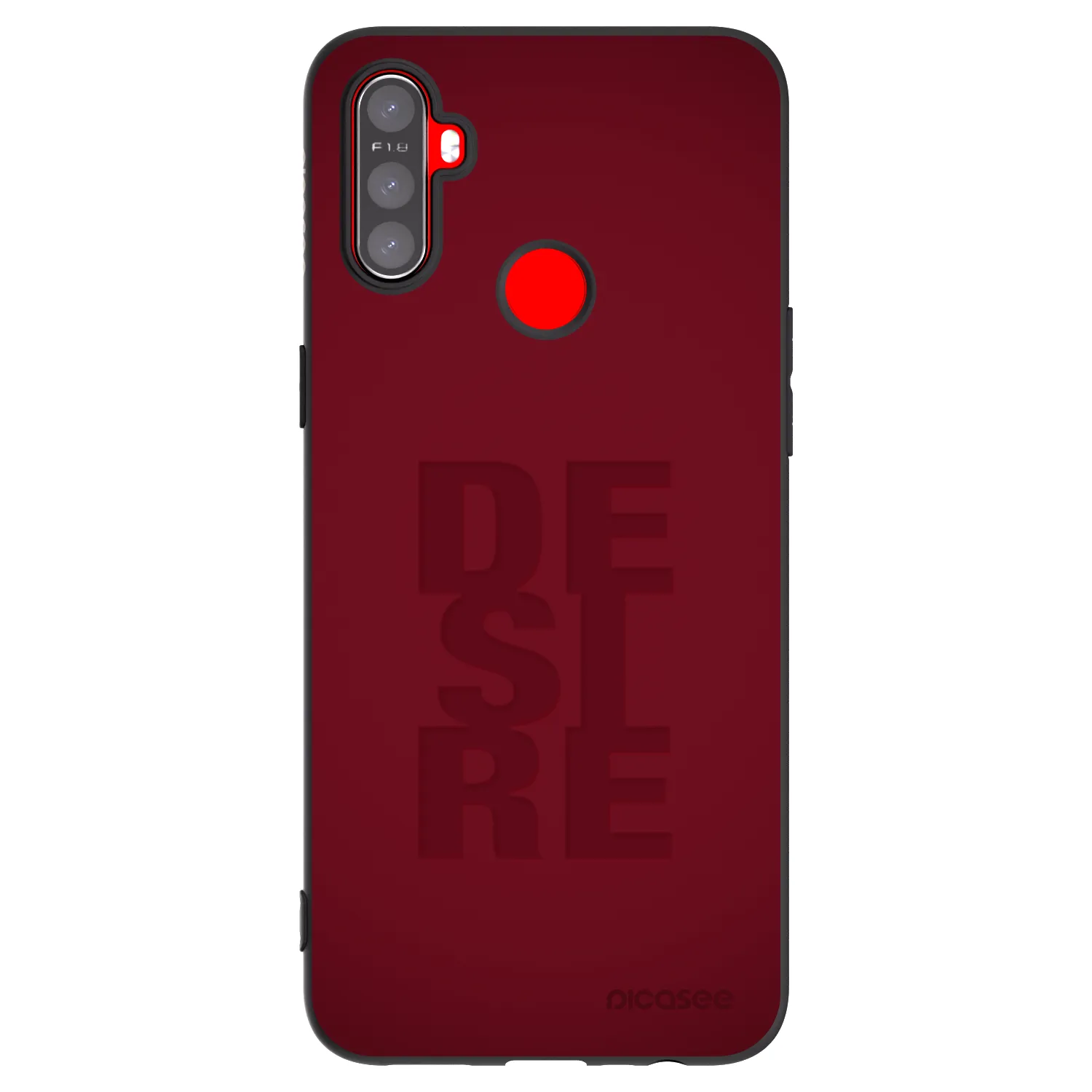 Picasee silikonowe czarne etui na Realme C3 - Desire