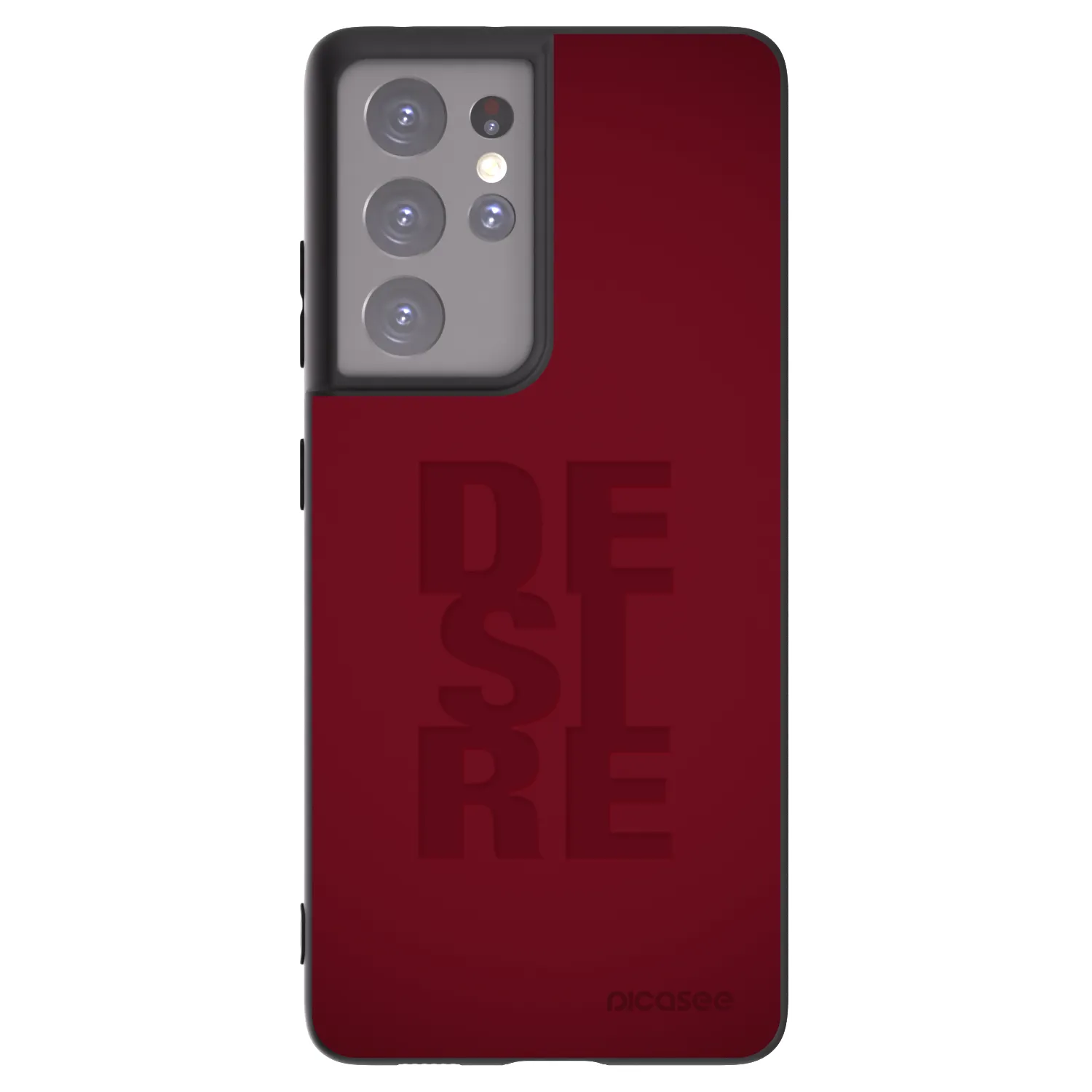 Picasee silikonowe czarne etui na Samsung Galaxy S21 Ultra 5G G998B - Desire
