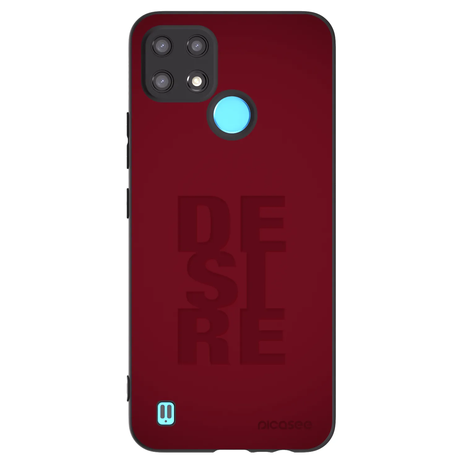 Picasee silikonowe czarne etui na Realme C21 - Desire