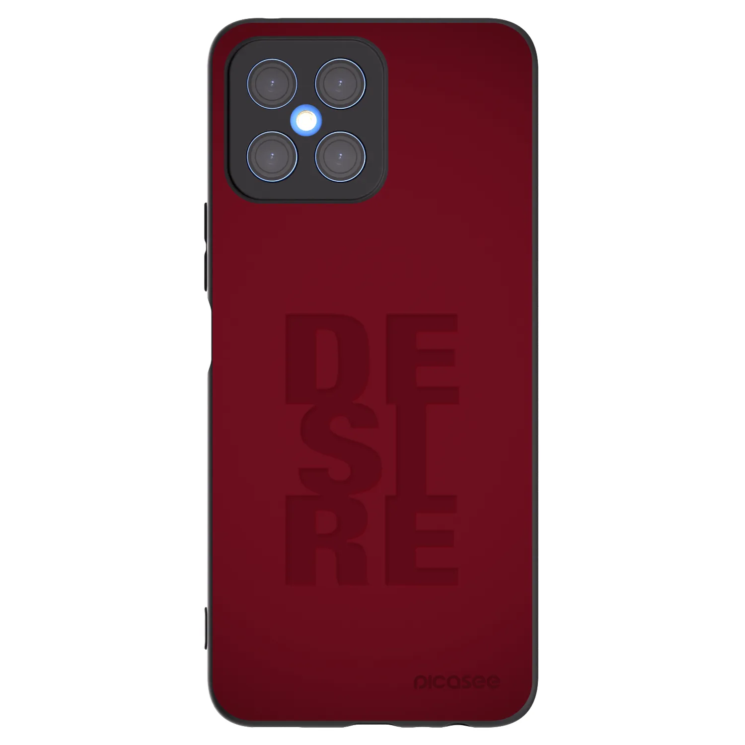Picasee silikonowe czarne etui na Honor X8 4G - Desire