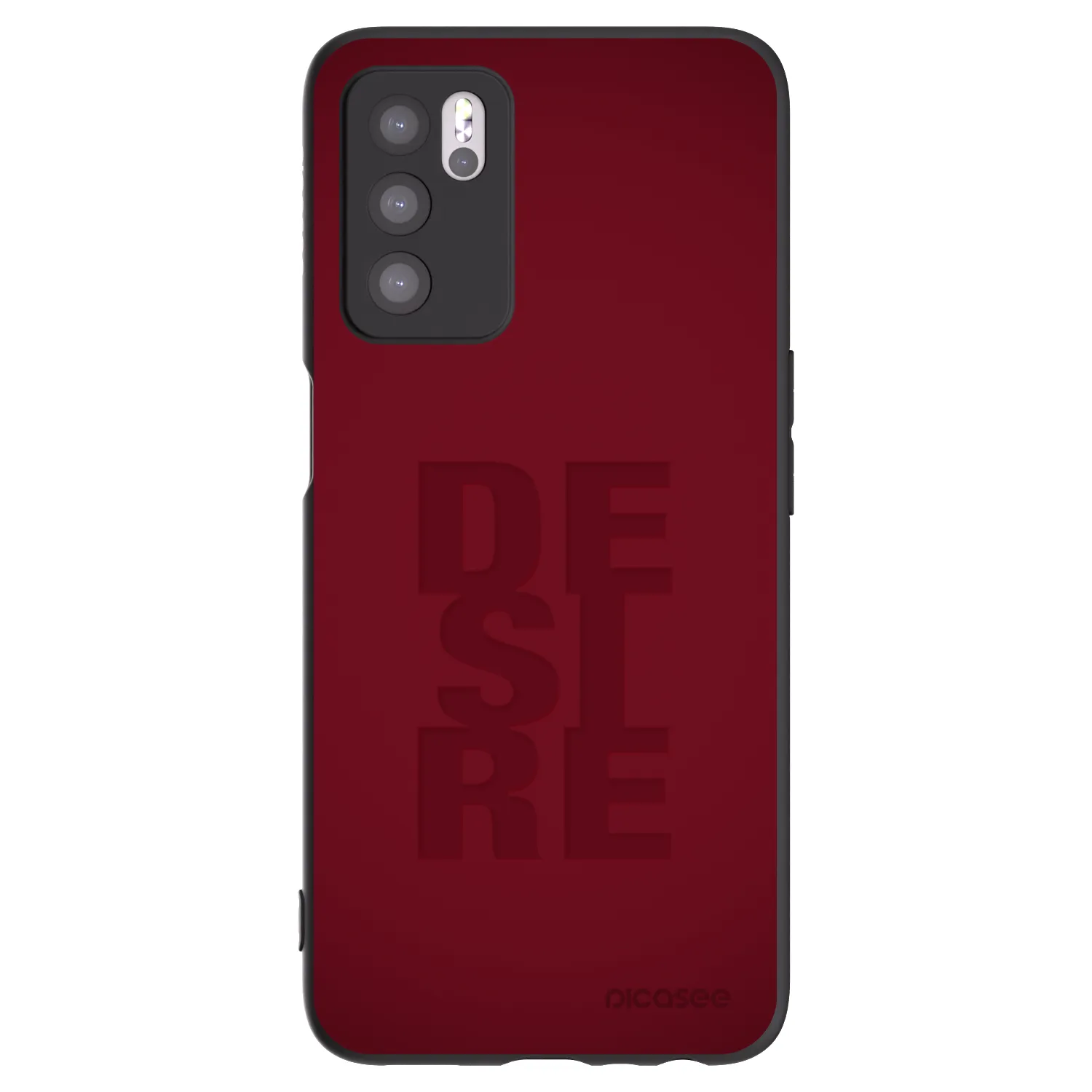 Picasee silikonowe czarne etui na OPPO A16s - Desire