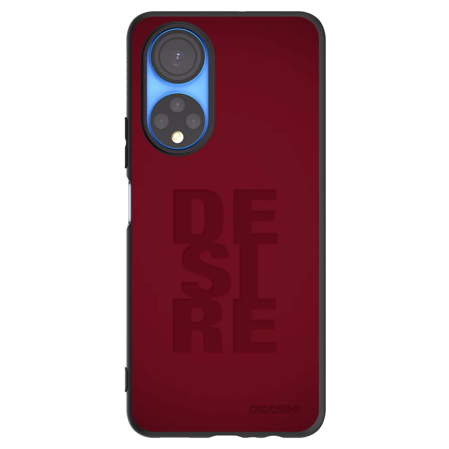 Picasee silikonowe czarne etui na Honor X7 - Desire