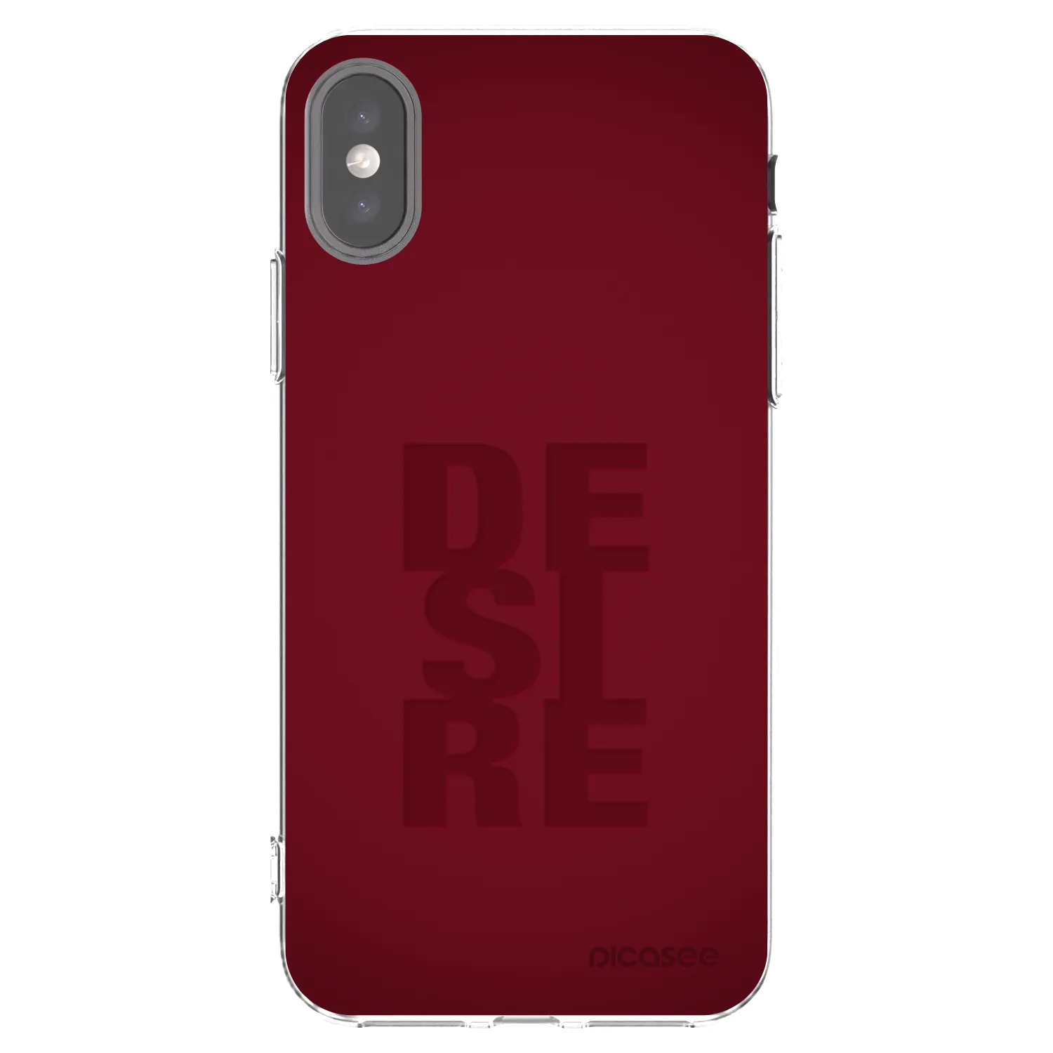 Picasee silikonowe przeźroczyste etui na Apple iPhone X/XS - Desire