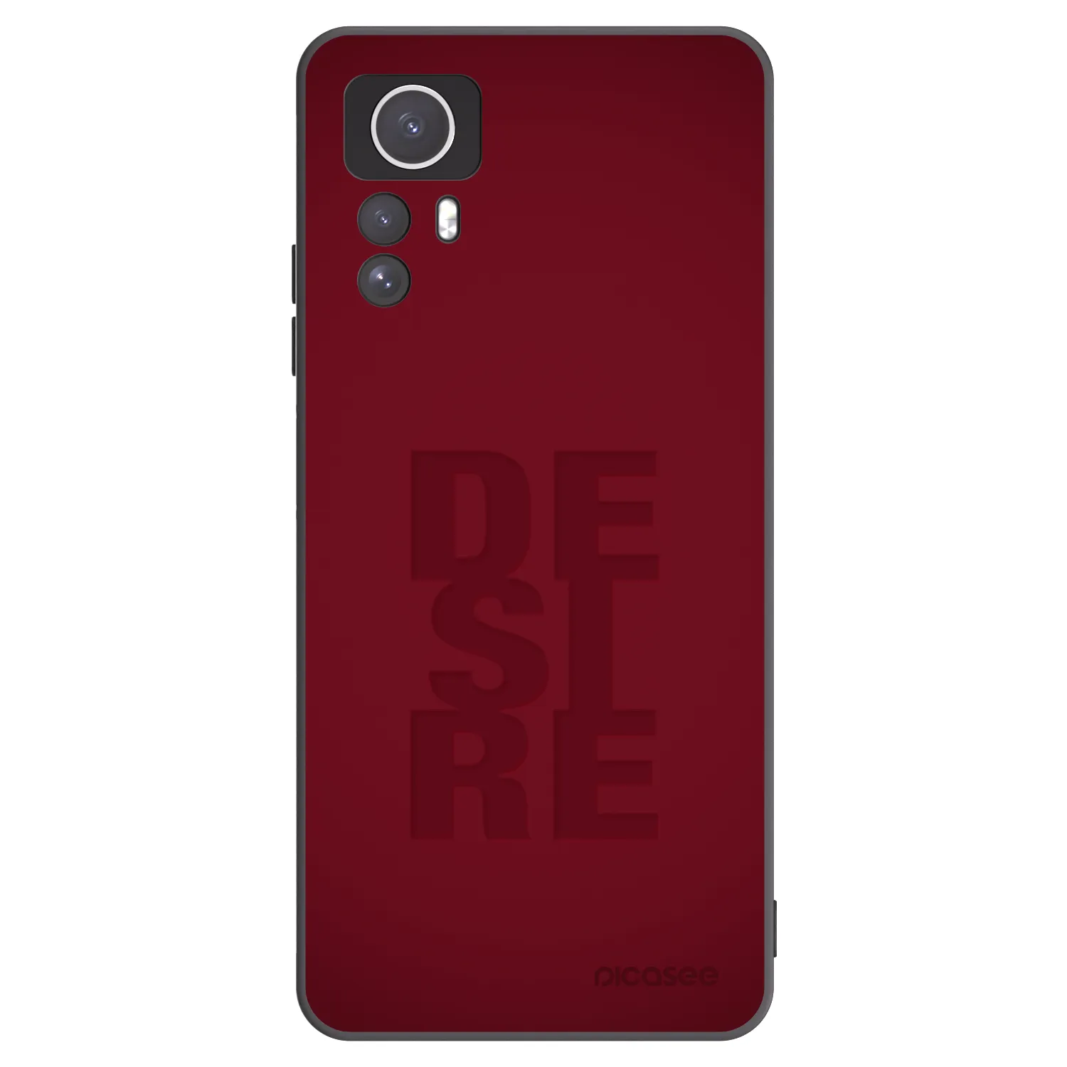 Picasee silikonowe czarne etui na Xiaomi Redmi Note 12S - Desire