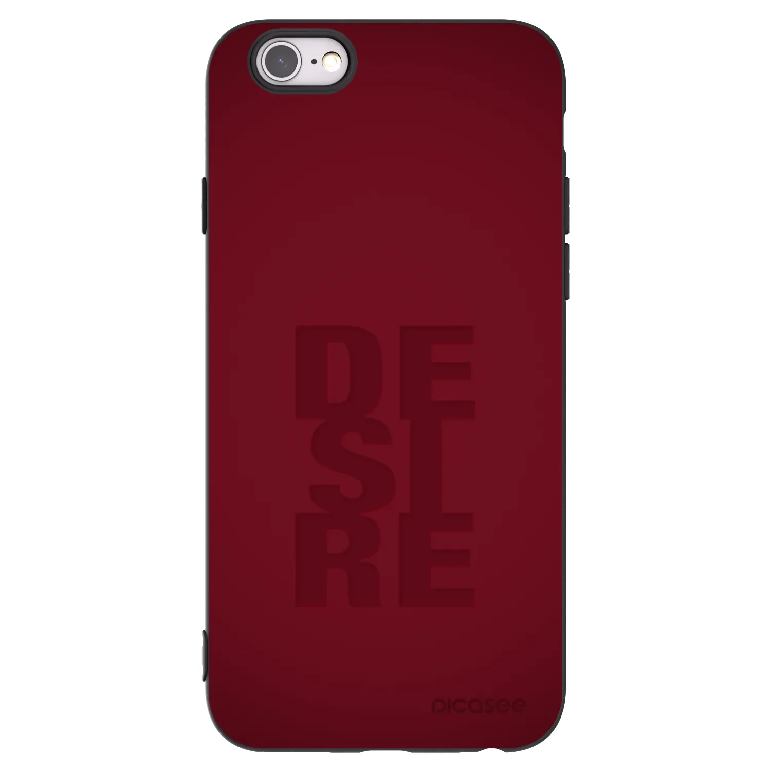 Picasee silikonowe czarne etui na Apple iPhone 6/6S - Desire