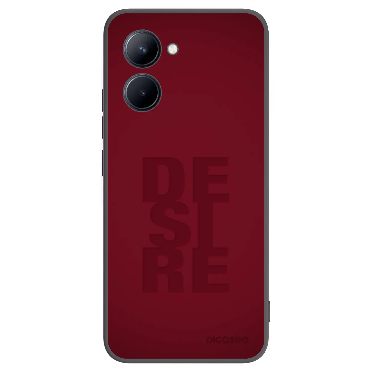 Picasee silikonowe czarne etui na Realme C33 (2023) - Desire