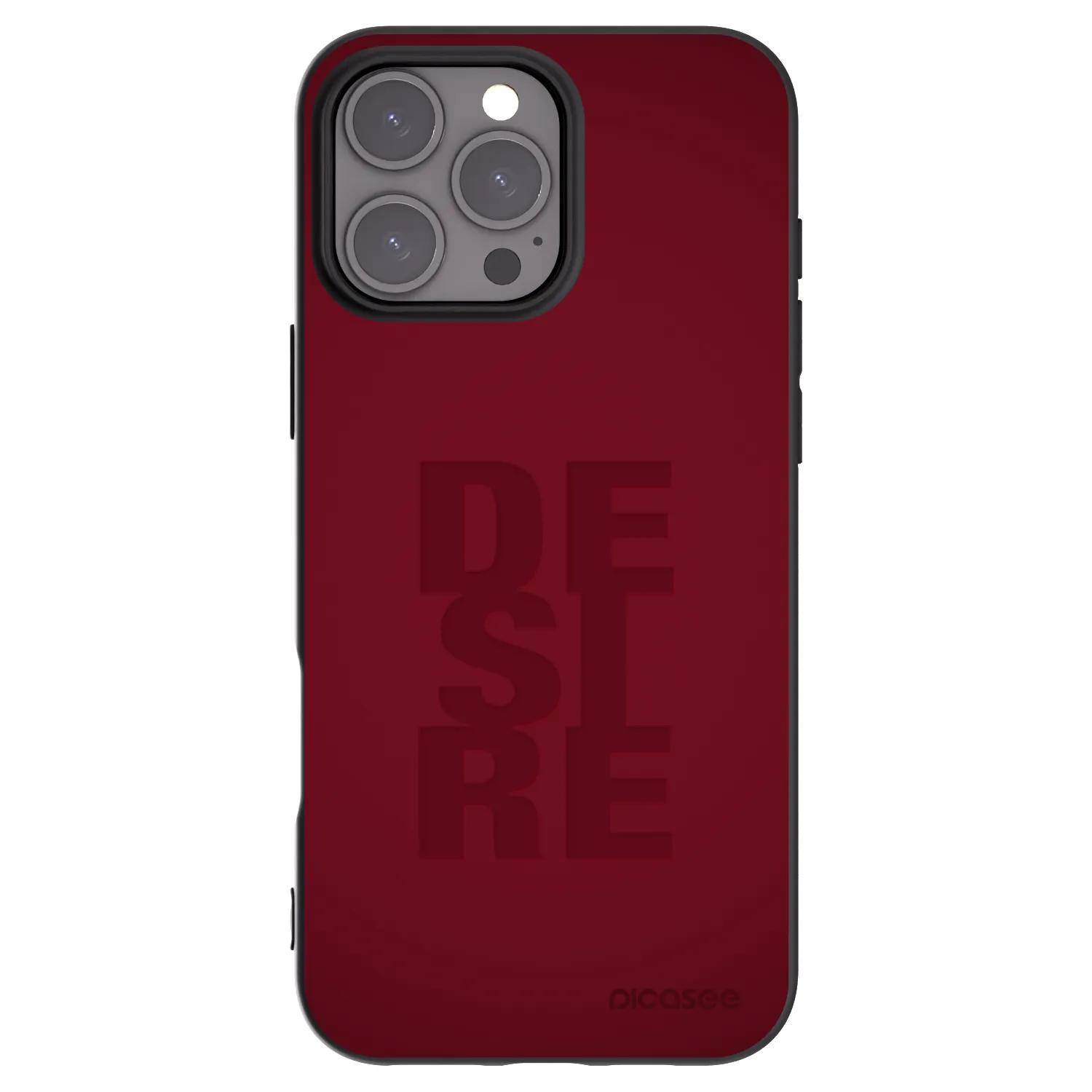 Picasee silikonowe czarne etui na Apple iPhone 16 Pro Max - Desire
