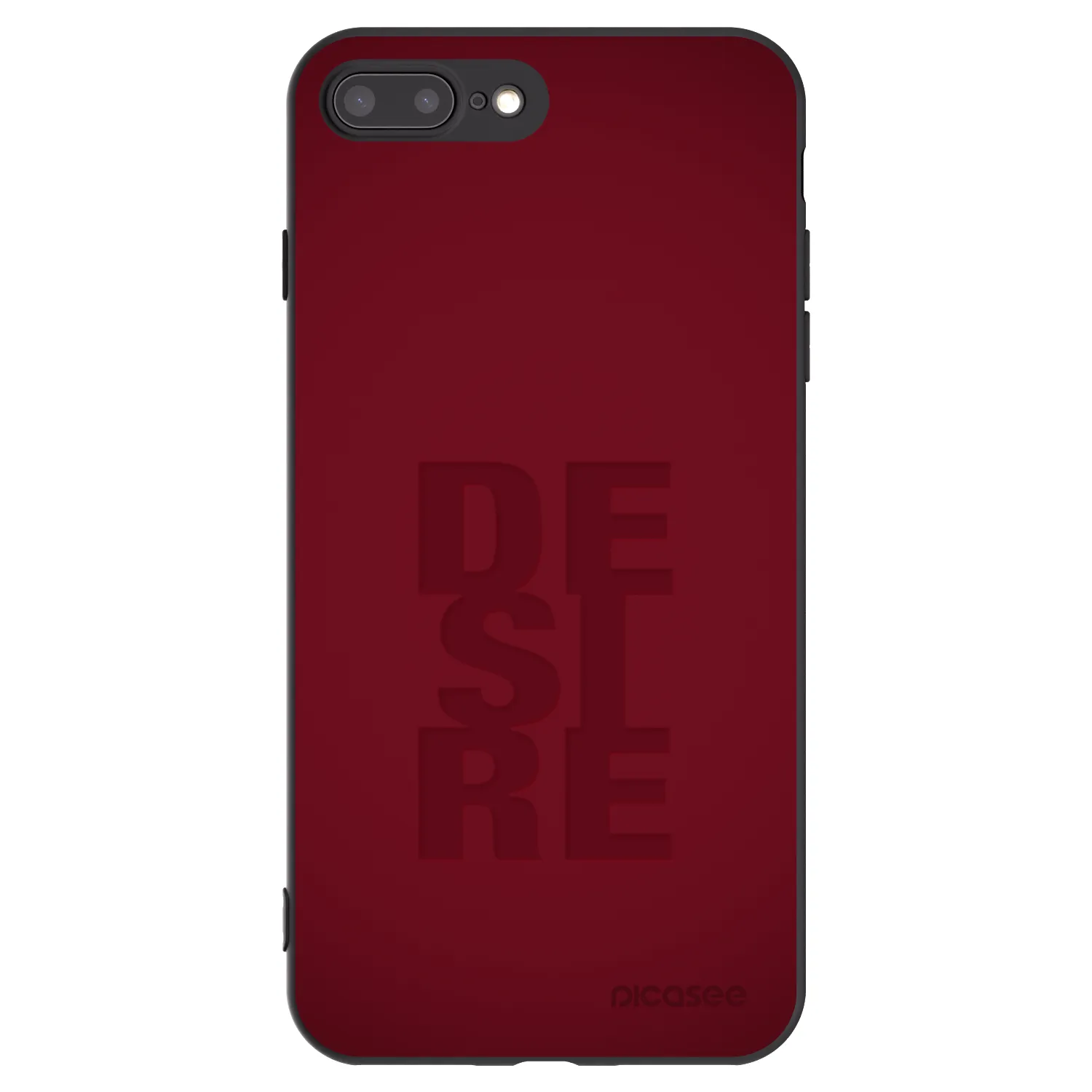 Picasee silikonowe czarne etui na Apple iPhone 7 Plus - Desire